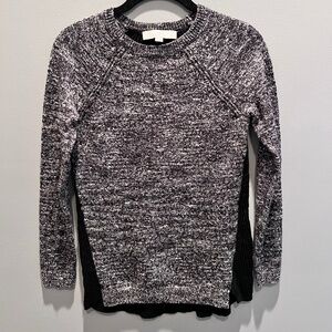 Black and White marled Loft sweater